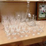 Various drinking glasses, including Brandy balloons, white wine etc