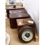 A 19th century tea caddy with swan knop, 22cm across, and 3 smaller Antique tea caddies with