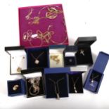 A quantity of mixed costume jewellery, to include boxed Swarovski, necklaces, pendants, rings etc,