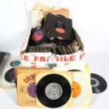 A large quantity of vinyl 45s and singles (boxful)