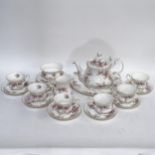 A Royal Albert Lavender Rose tea set for 6 people