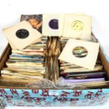 A large quantity of vinyl 45s and singles (boxful)