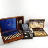 VINERS - a canteen of fish cutlery for 12 people, cased, a cased set of cutlery for 12 people, and