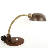 A Vintage spring anglepoise desk lamp, and another resin lamp base (2)