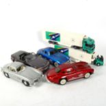 Various model cars and lorries, including Burago (boxful)