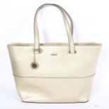 DKNY - a near-new Donna Karan leather tote shopper bag, with dust cover