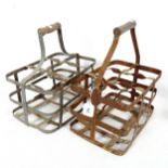 2 wrought-metal bottle holders