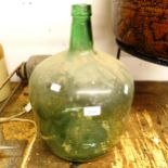 A green glass carboy, impressed Viresa