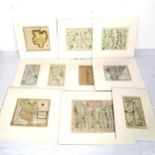 15 hand coloured Antique United Kingdom maps, 1741 onwards, all mounted (15)