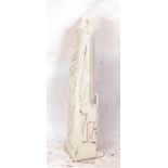 ATKINSON - a Vortacist abstract sculpture finished in white, H92cm