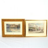 2 watercolours, including example by Claude Hulke, both framed (2)
