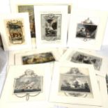 A group of coloured naval engravings, ship sea battles, all mounted (20)