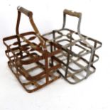 2 wrought-metal bottle holders