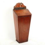 A 19th century Sheraton Revival mahogany candle box, height 42cm
