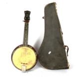 The Whirle banjo in fitted case