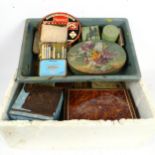 2 boxfuls of decorative Vintage tins