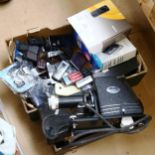 A quantity of mobile phones, Aldis Universal projector, Kindle etc (boxful)