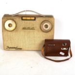 A Vintage GEC Transistor Seven radio, and a cased Jupiter 2-band pocket radio (2)