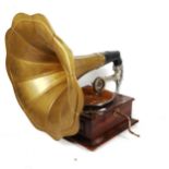 A Vintage Elephant gramophone, with brass horn