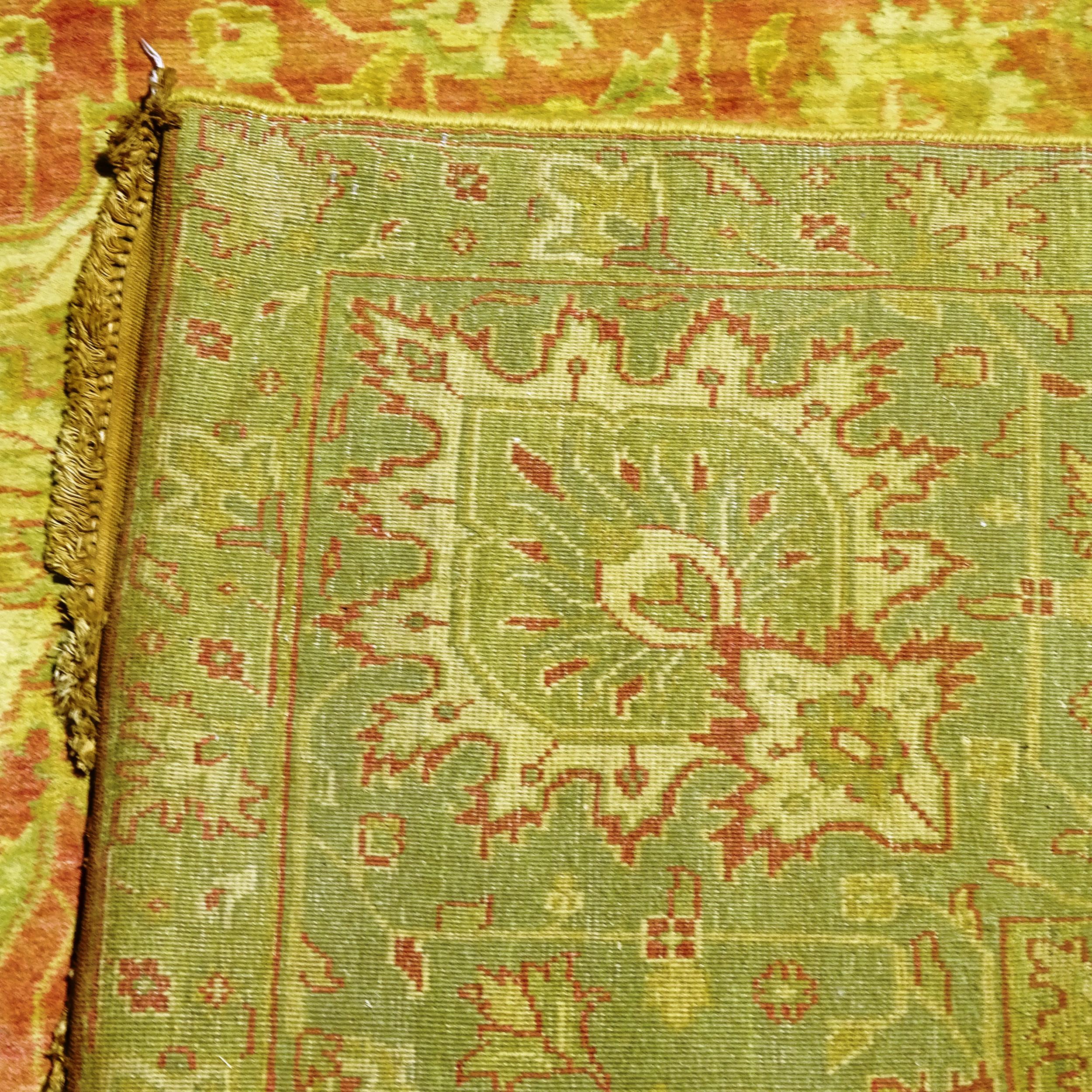 A large green ground Persian design carpet, 360cm x 260cm (Viewing by appointment only as this rug - Image 2 of 2