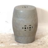 A Chinese ceramic barrel garden seat