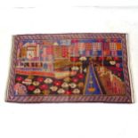 A red ground Beluchi rug, 147cm x 91cm