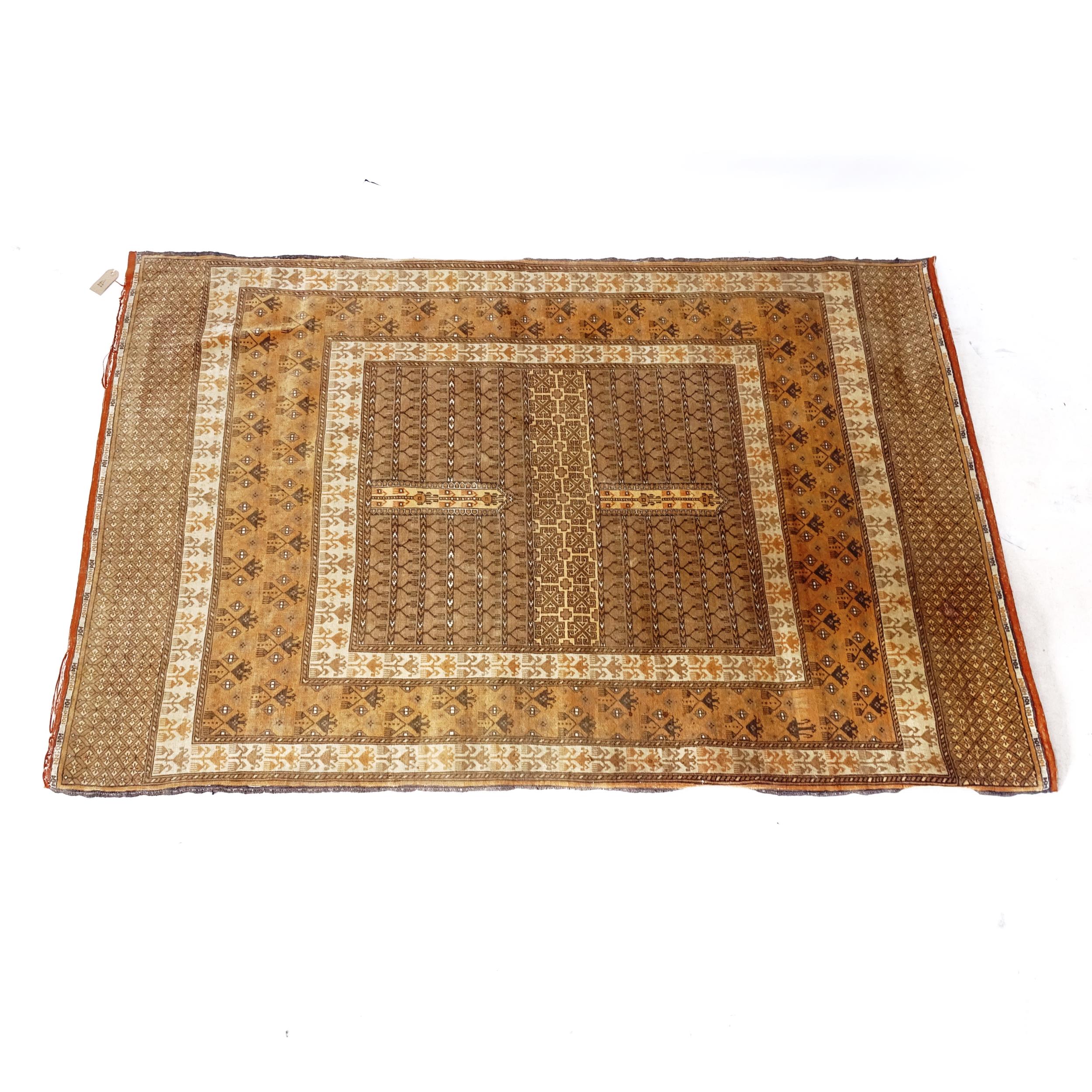 A cream ground Turkey design rug, 178cm x 119cm