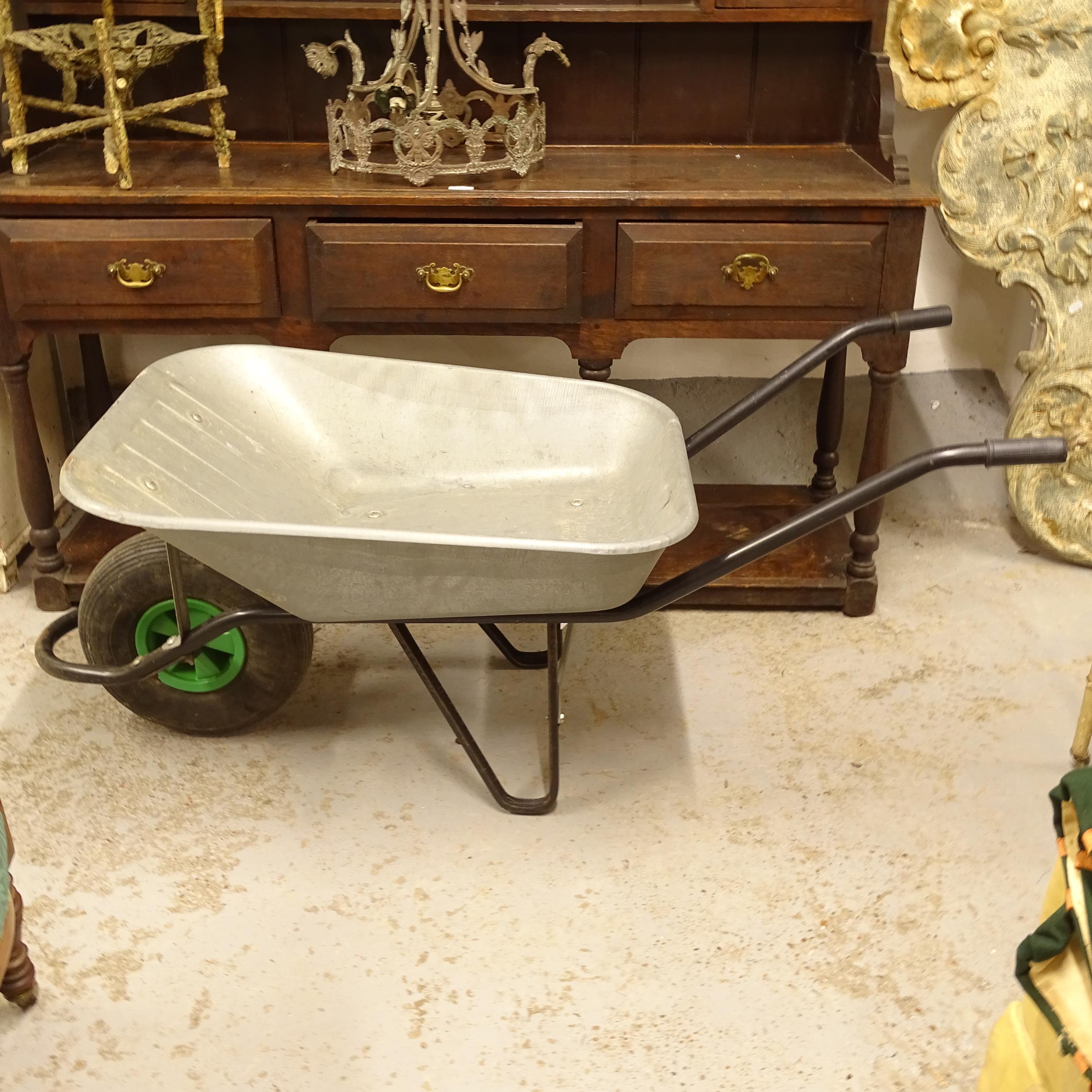 A Haemmerlin galvanised metal wheelbarrow