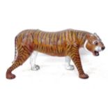 A leather-covered tiger (life-size), L125cm
