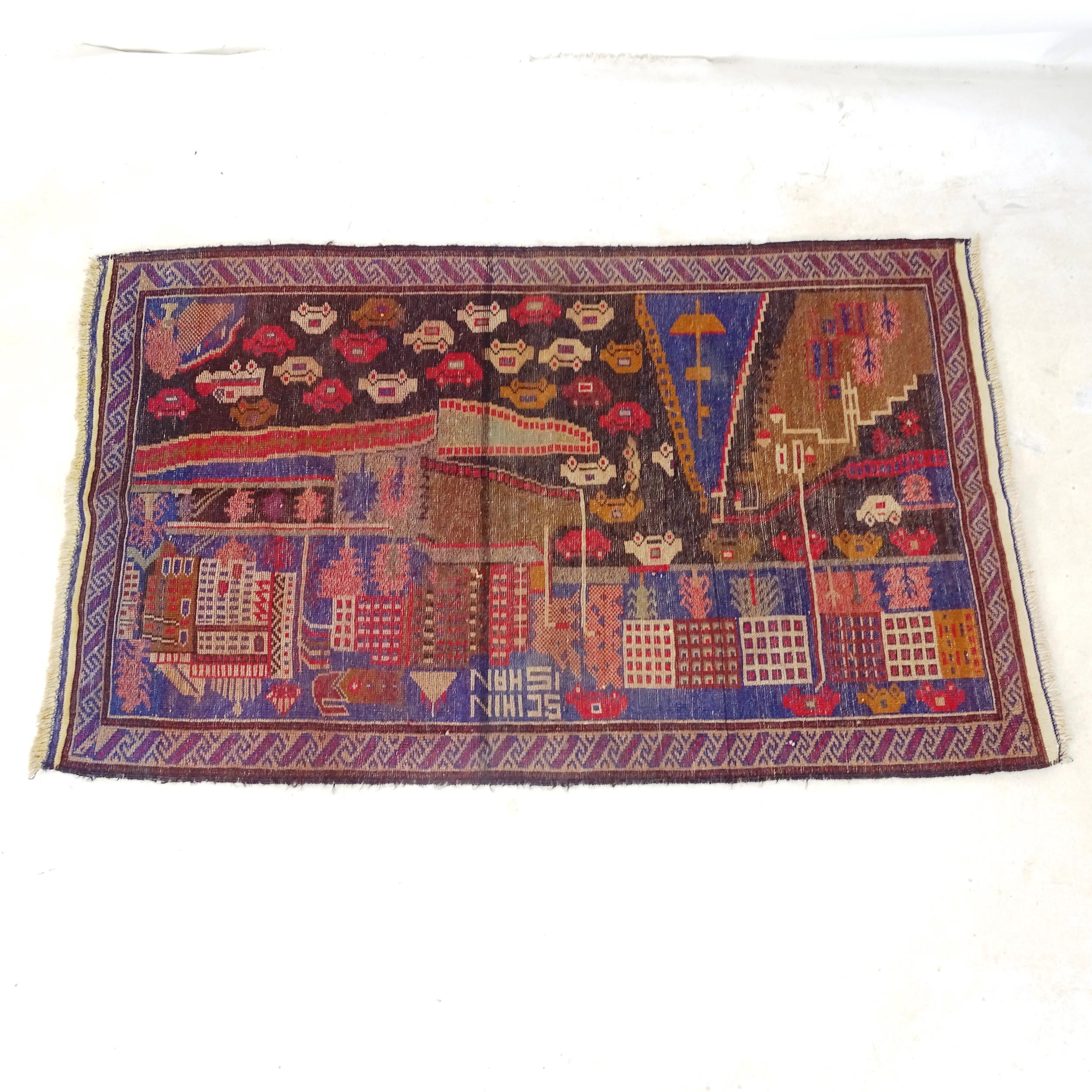 A red ground Beluchi rug, 147cm x 91cm - Image 2 of 2
