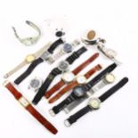 A collection of quartz wristwatches, including Ben Sherman