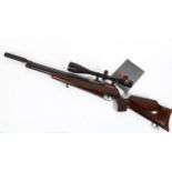 A Logun Solo .177 calibre air rifle, with NC Star 6-24x50 scope, serial no. FX 5860, in hardshell