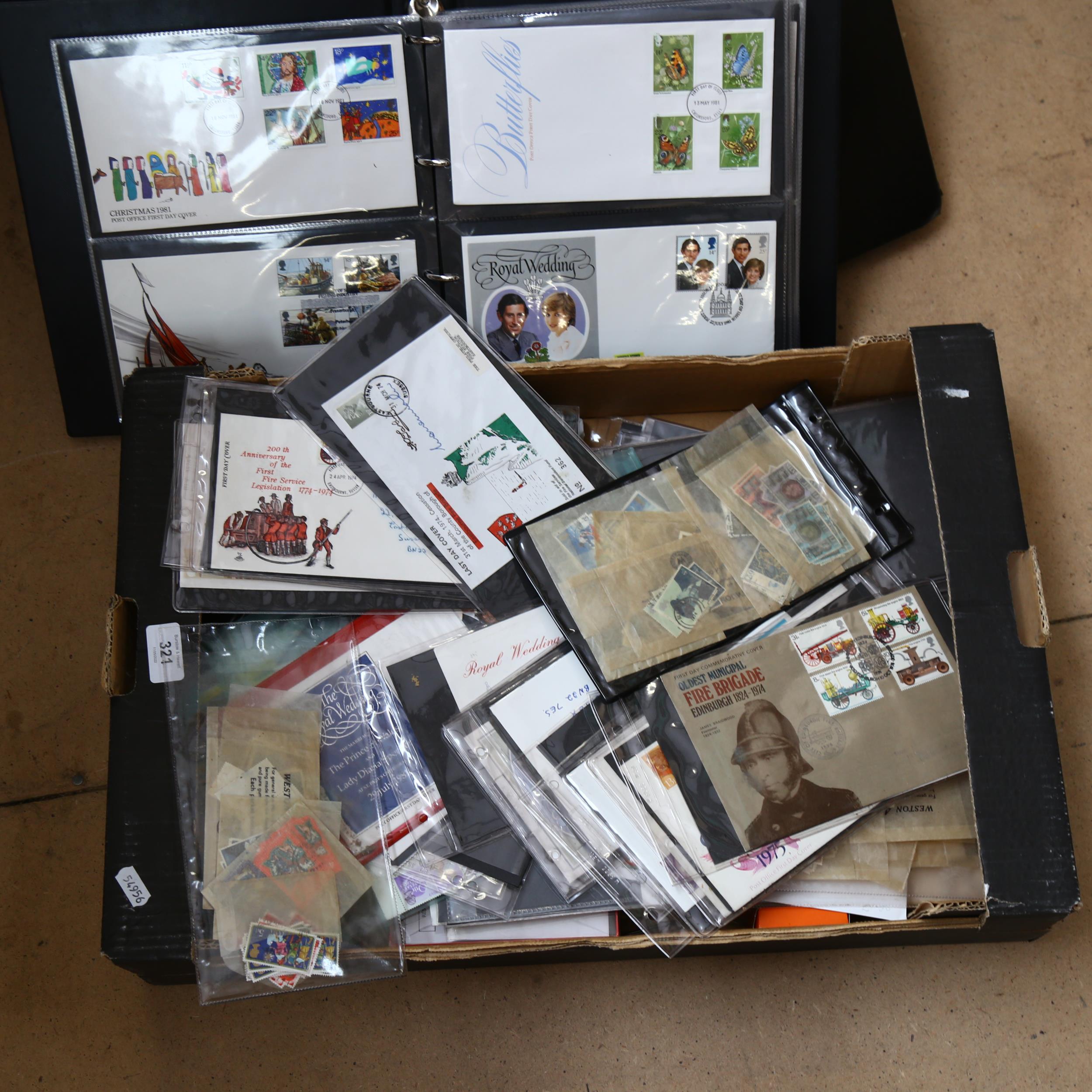 A quantity of postage stamps, First Day Covers and albums (boxful) - Image 2 of 2