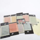 Chinese Shanghai Municipality perforated postage stamp sheets, and 4 early 20th century Indo-Chinese