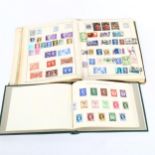 Triumph world stamp album, containing Penny Red and Penny Black, and another Great Britain postage