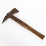 A small elm-handled Merryweather fire axe, length 37cm