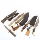 A group of knives and daggers, including Commando, hunting and Indian (8)