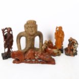 Eastern terracotta figure, Chinese soapstone figures etc