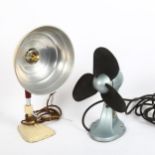 A Vintage Pifco desk lamp, and a GEC electric fan (2)