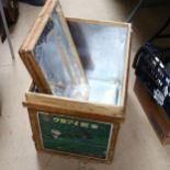 A pine tea chest and cover, width 57cm