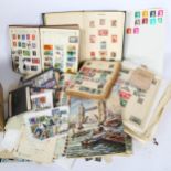 A quantity of postage stamp albums, reference book etc