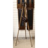An early 20th century surveyor's level, by E R Watts & Son London, serial no. 14775, on tripod stand