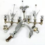 A set of chrome plate swan bath taps