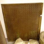 A pair of decorative pierced brass screens, W91cm, H105cm