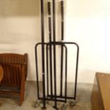 A Morplan painted metal clothes rail on wheels, L184cm