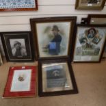 Various framed photographs and prints (5)