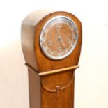 A Smiths Enfield oak Grandmother clock, height 133cm