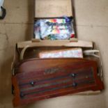 A sewing basket, a staghorn, case etc