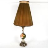 A Moorcroft table lamp and shade, lamp height 46cm