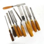 A group of Antique woodworking chisels